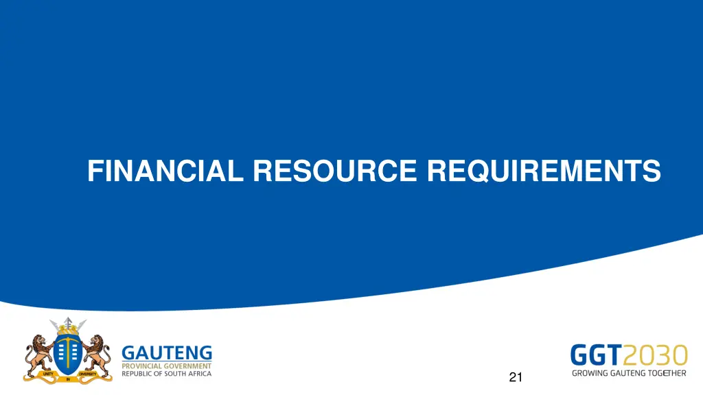 financial resource requirements