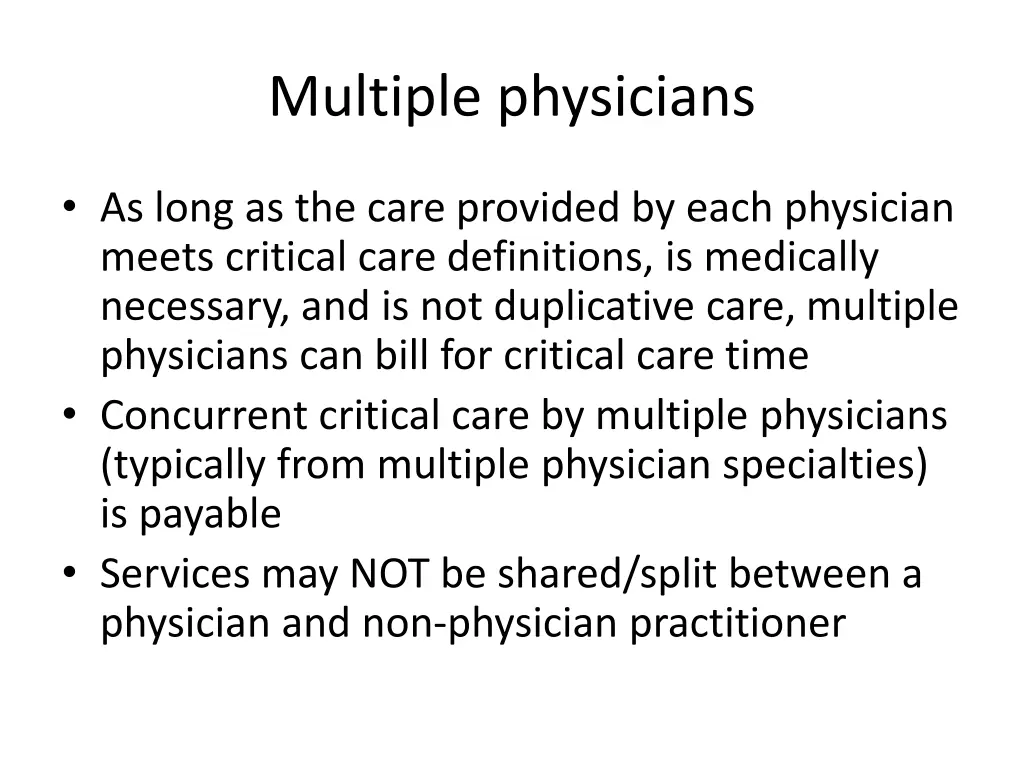 multiple physicians