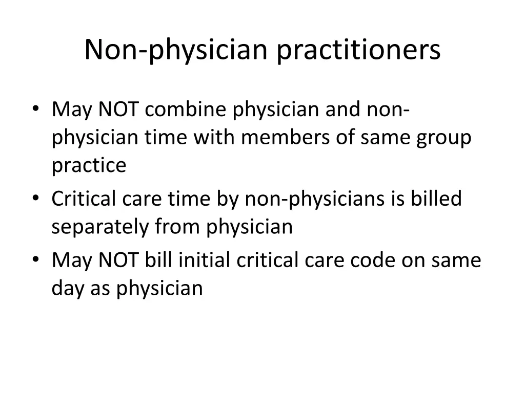 non physician practitioners