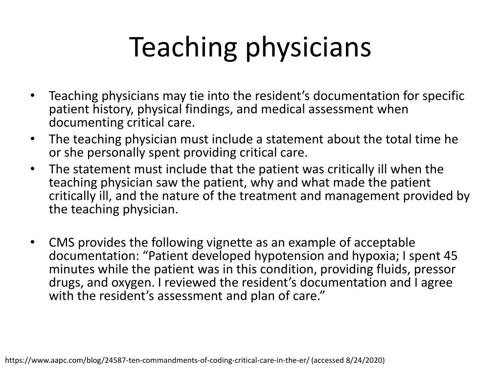 teaching physicians