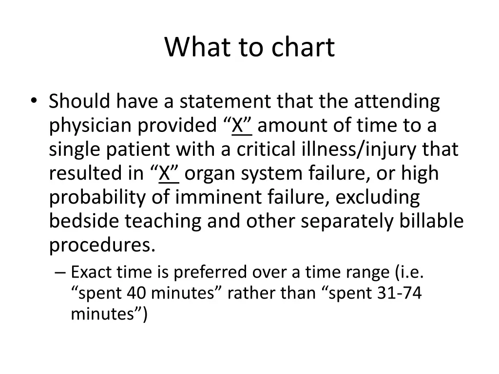 what to chart 1