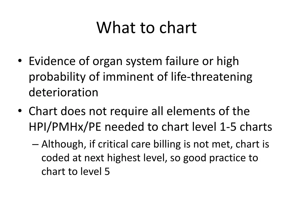 what to chart