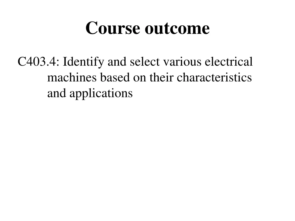 course outcome