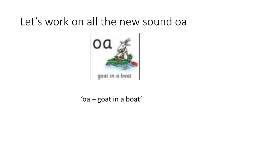 let s work on all the new sound oa