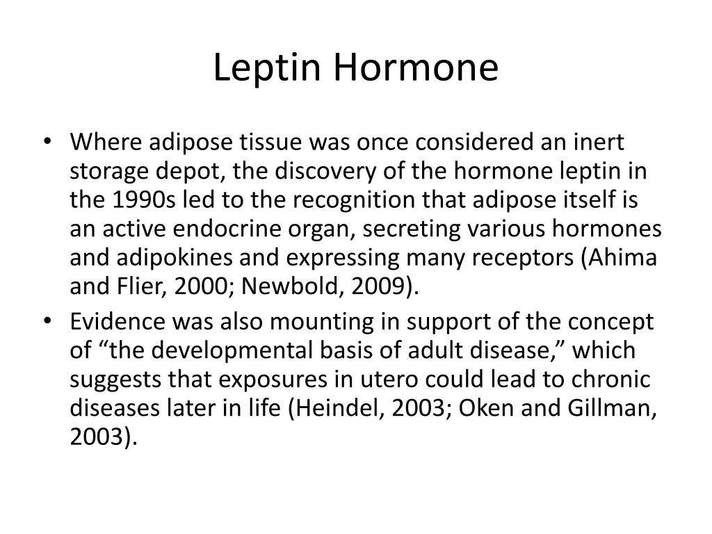 leptin hormone