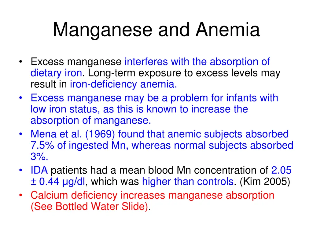 manganese and anemia