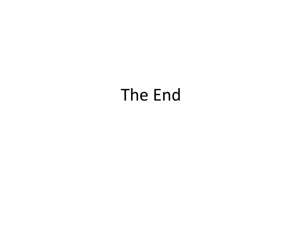 the end