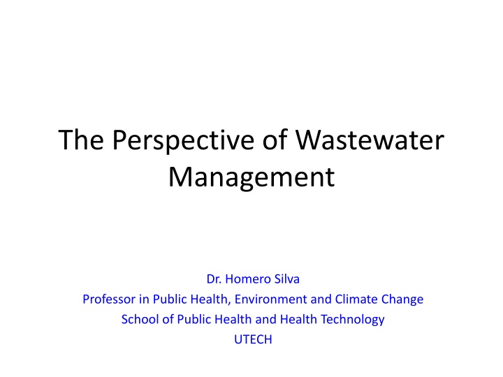 the perspective of wastewater management