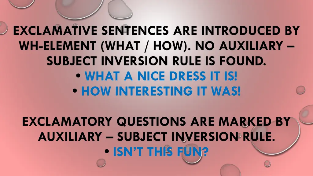 exclamative sentences are introduced