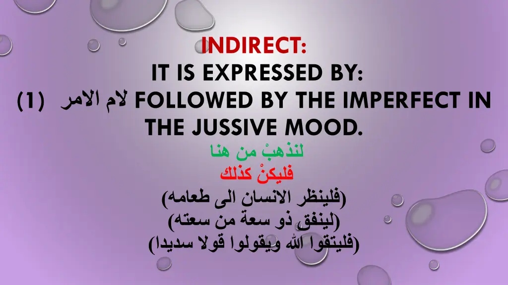 indirect it is expressed by