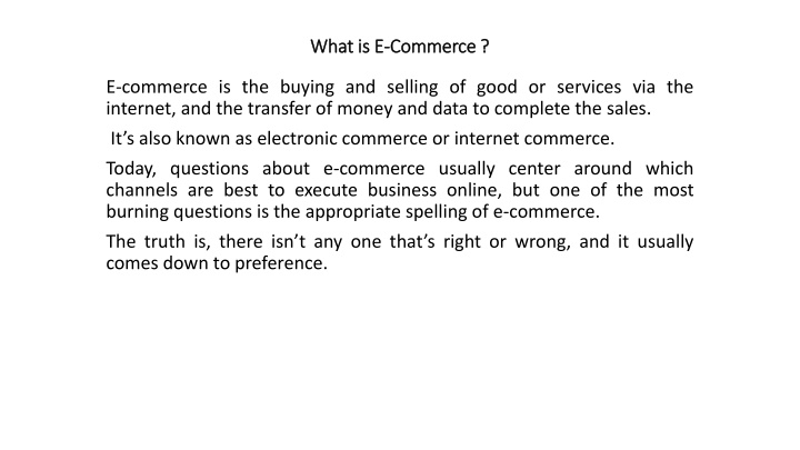 what is e what is e commerce commerce