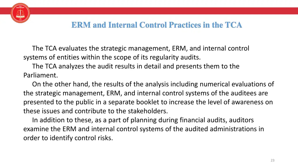 erm and internal control practices in the tca 1