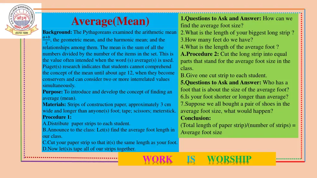 average mean background the pythagoreans examined