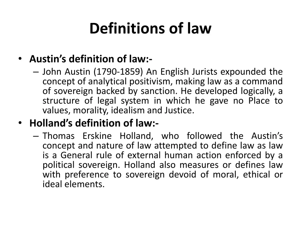 definitions of law 1