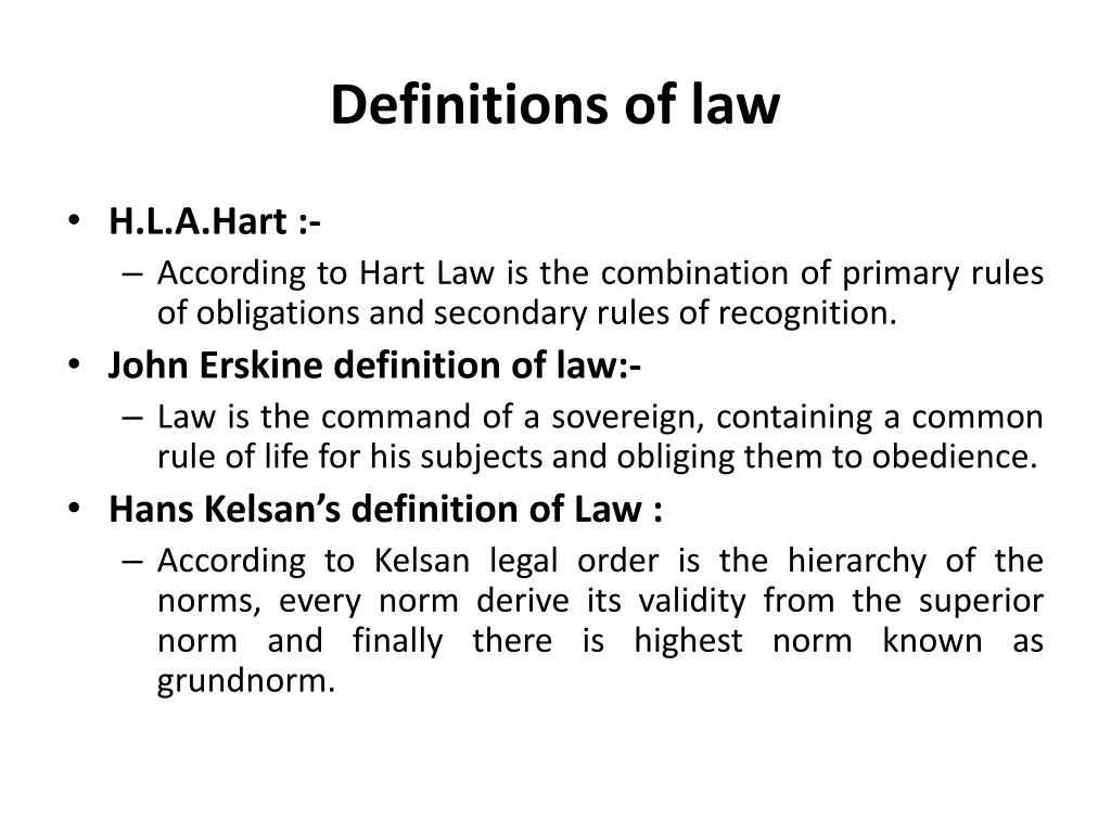 definitions of law 2