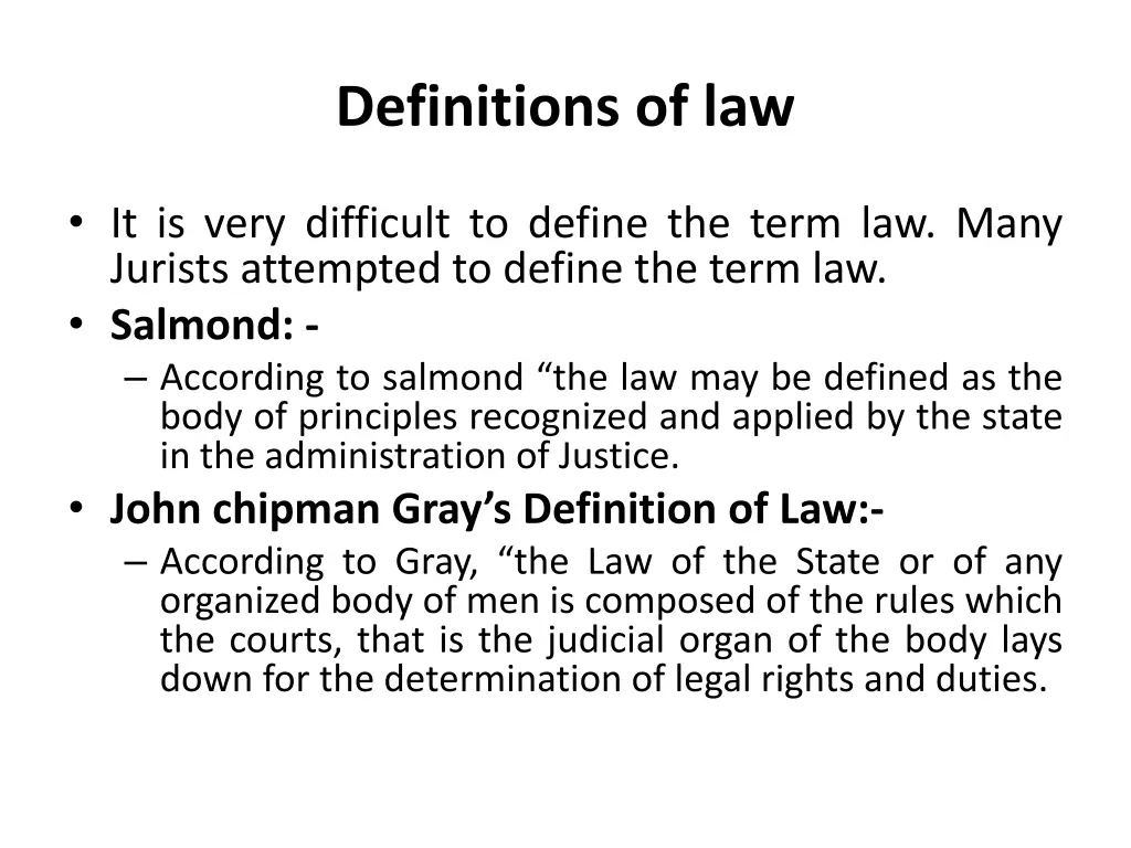 definitions of law