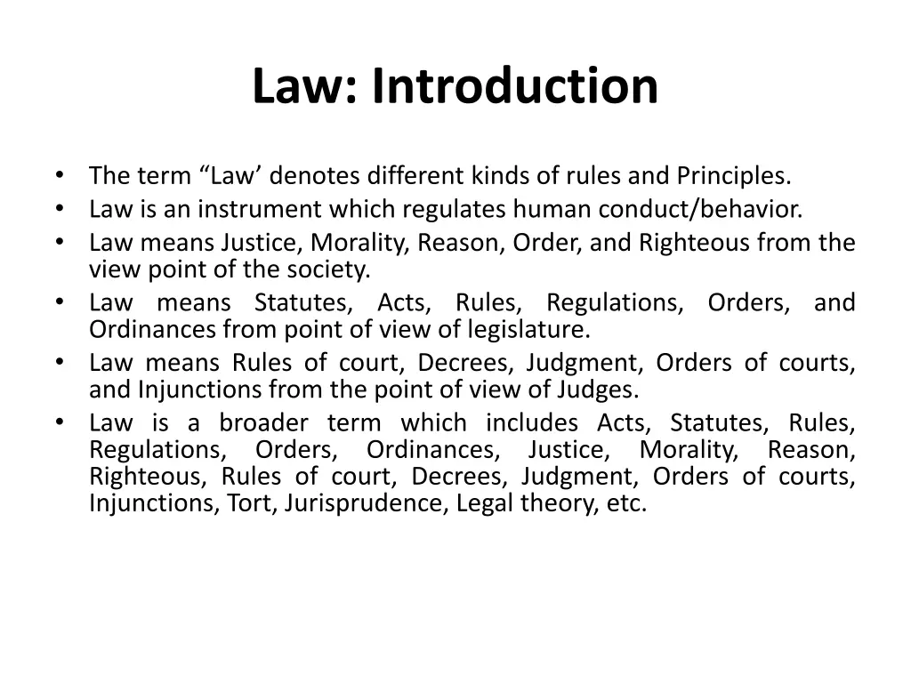 law introduction