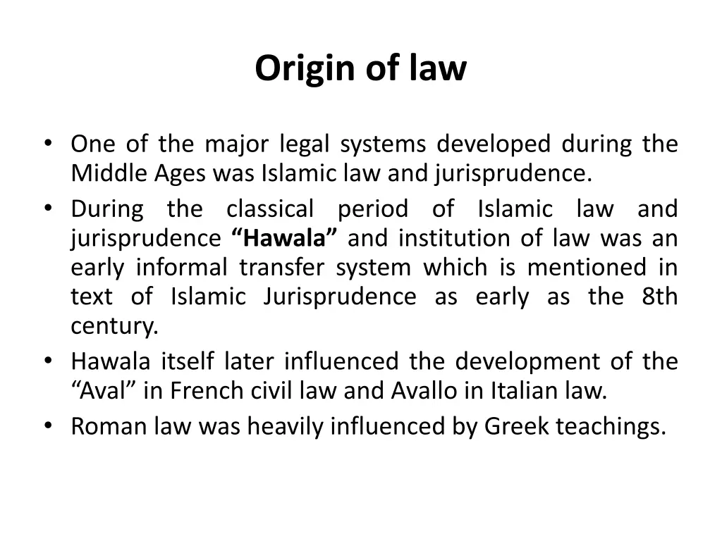 origin of law 2