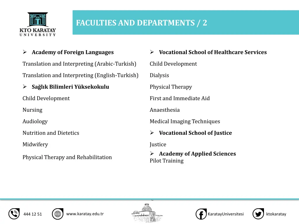 faculties and departments 2