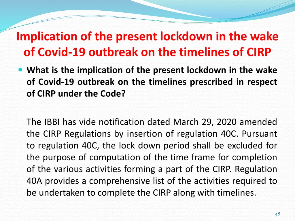 implication of the present lockdown in the wake