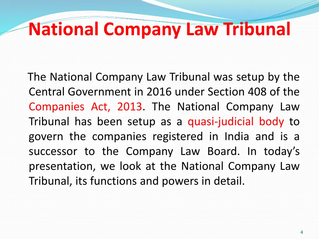 national company law tribunal