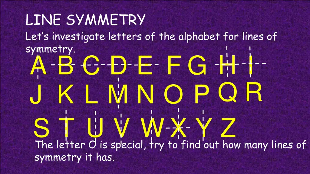 line symmetry let s investigate letters