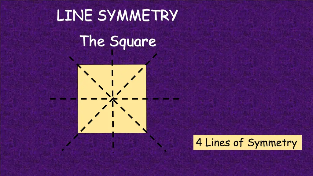 line symmetry the square