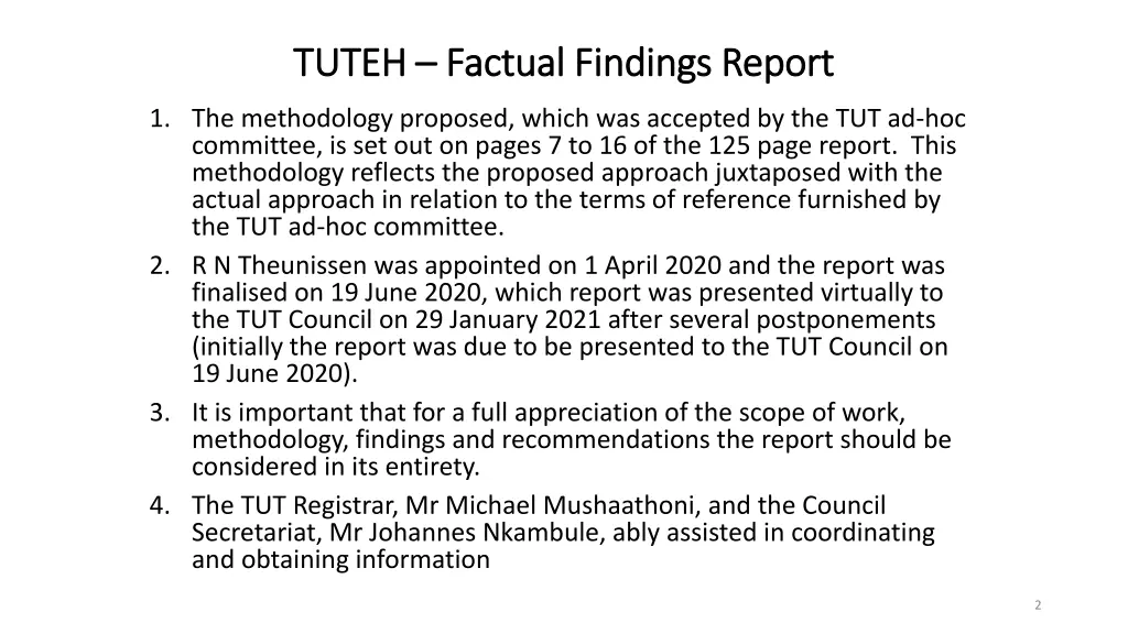 tuteh tuteh factual findings report factual