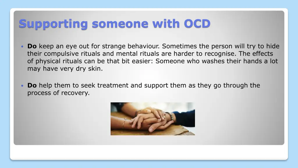 supporting someone with ocd