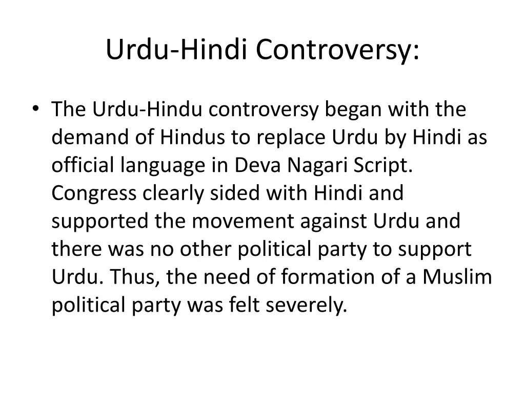 urdu hindi controversy