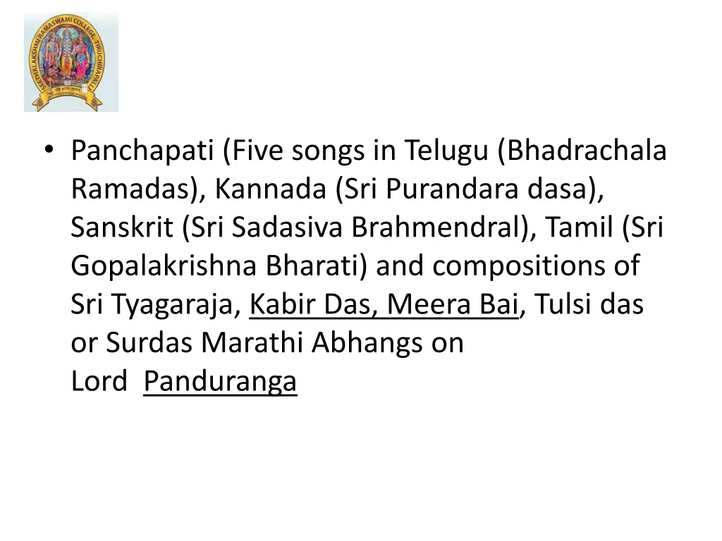 panchapati five songs in telugu bhadrachala