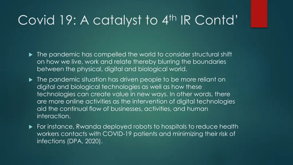 covid 19 a catalyst to 4 th ir contd