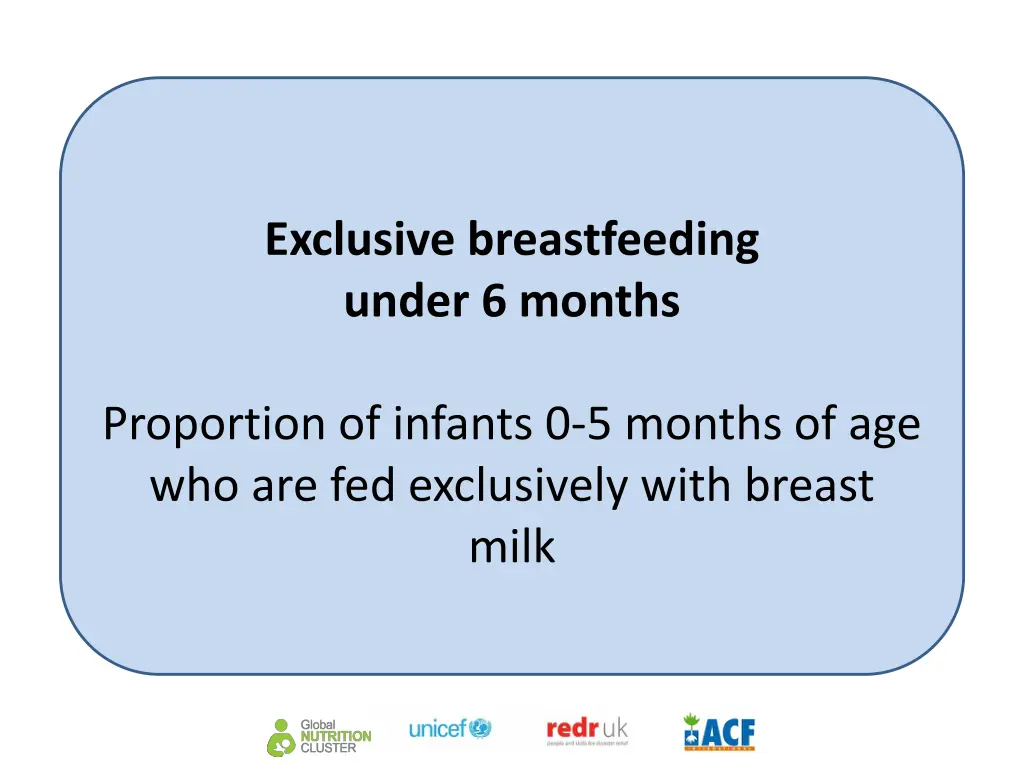 exclusive breastfeeding under 6 months