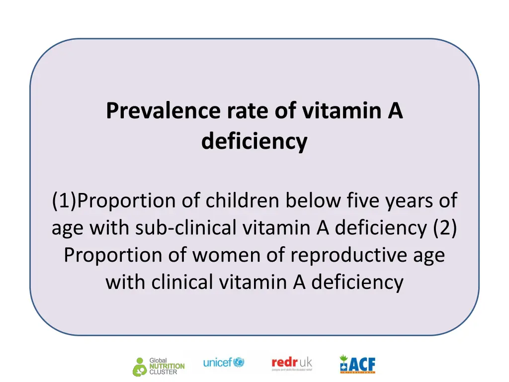 prevalence rate of vitamin a deficiency