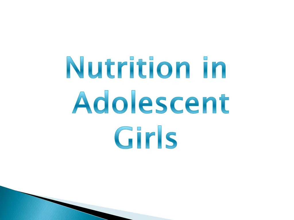 nutrition in adolescent girls