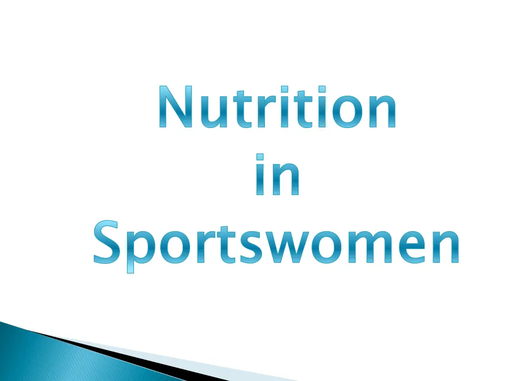 nutrition in sportswomen