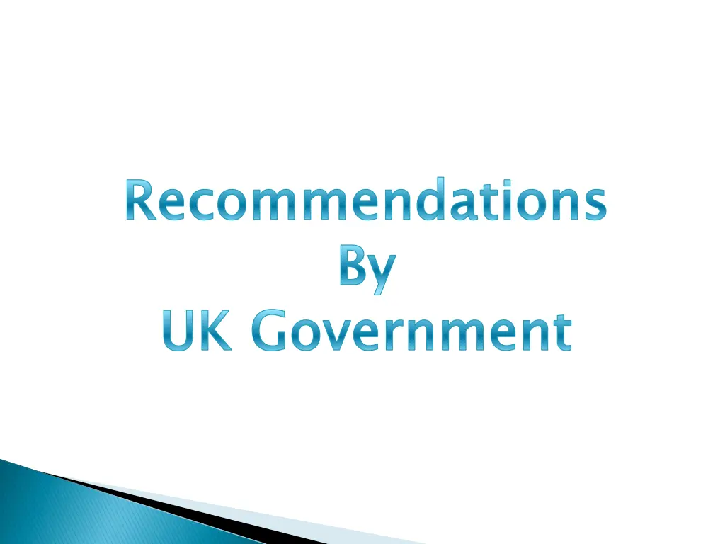 recommendations by uk government