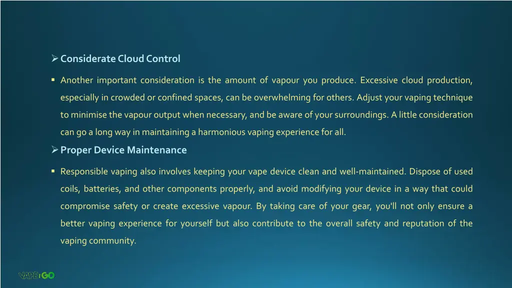 considerate cloud control