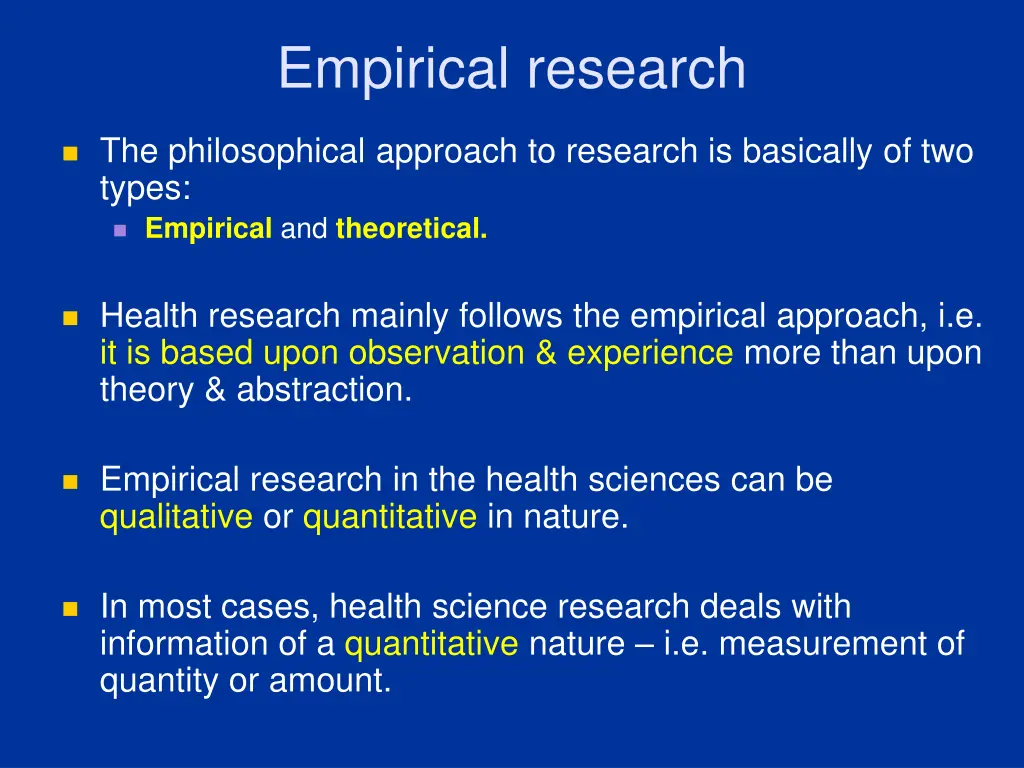 empirical research