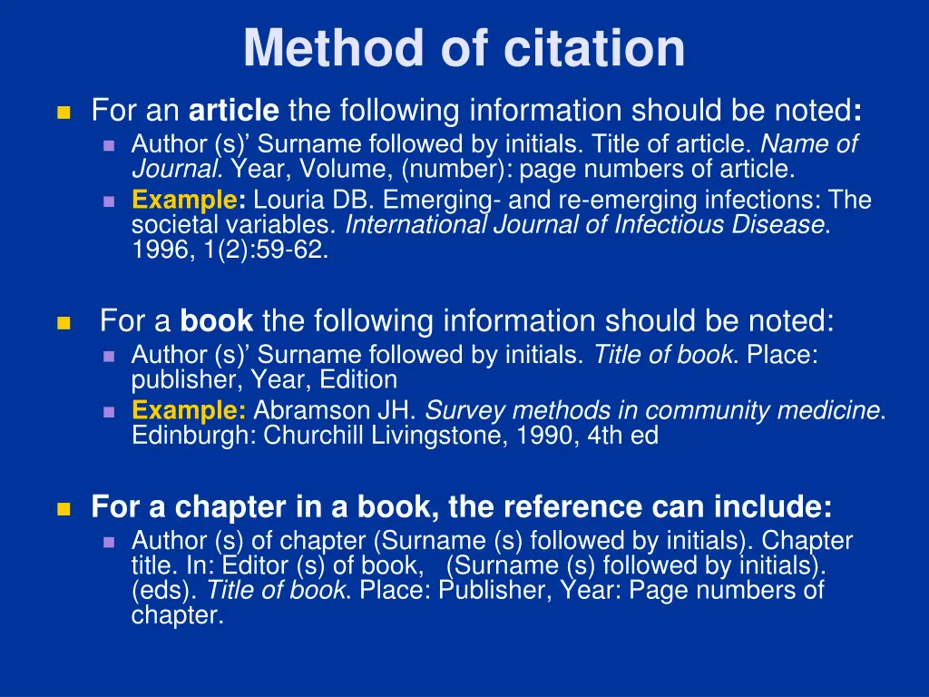 method of citation