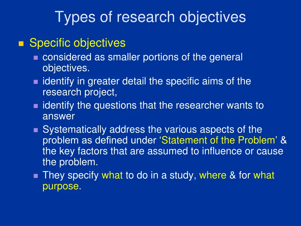 types of research objectives 1