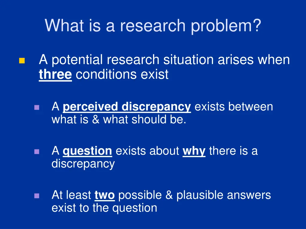 what is a research problem 1