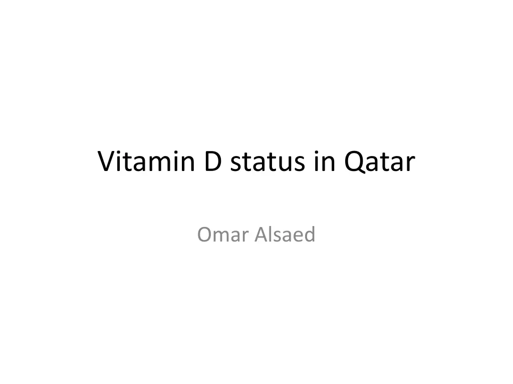 vitamin d status in qatar