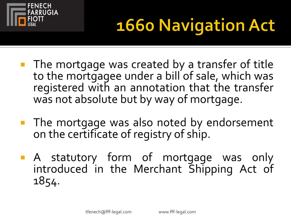 the mortgage was created by a transfer of title