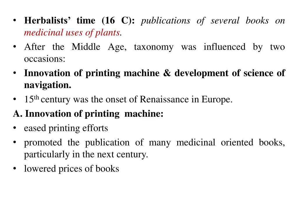 herbalists time 16 c publications of several