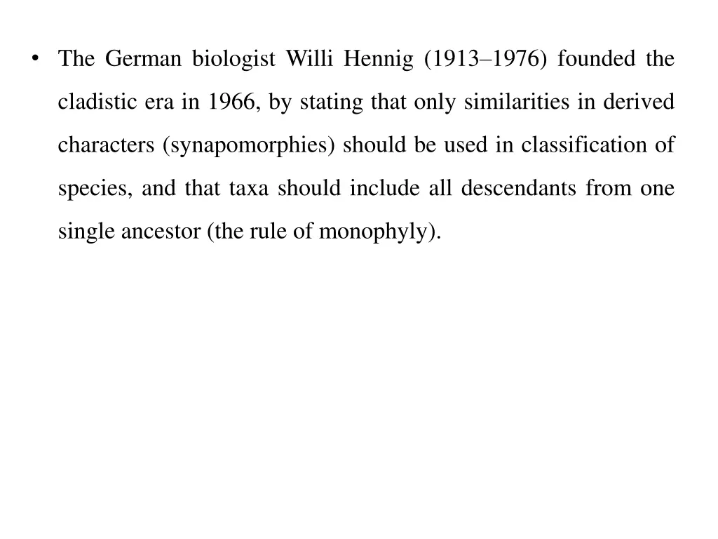 the german biologist willi hennig 1913 1976