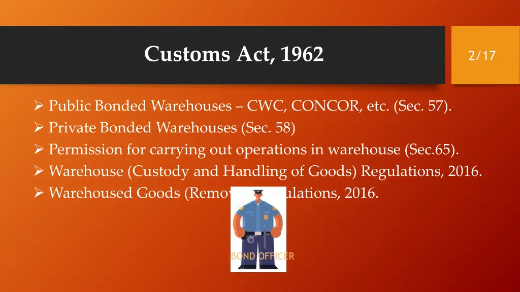 customs act 1962