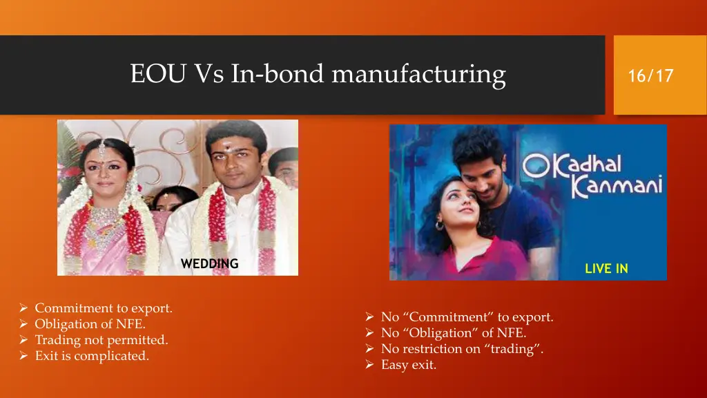 eou vs in bond manufacturing