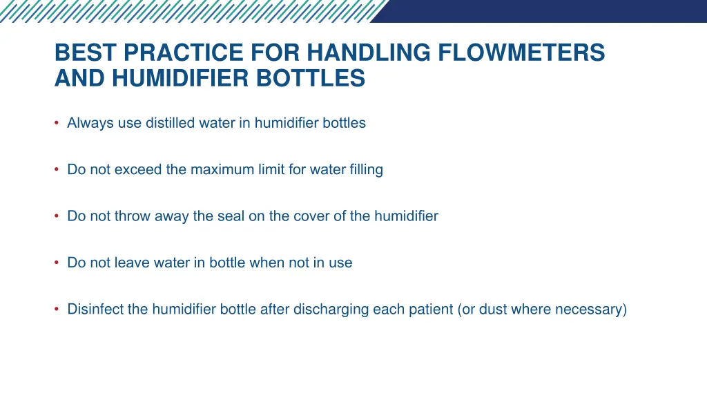 best practice for handling flowmeters