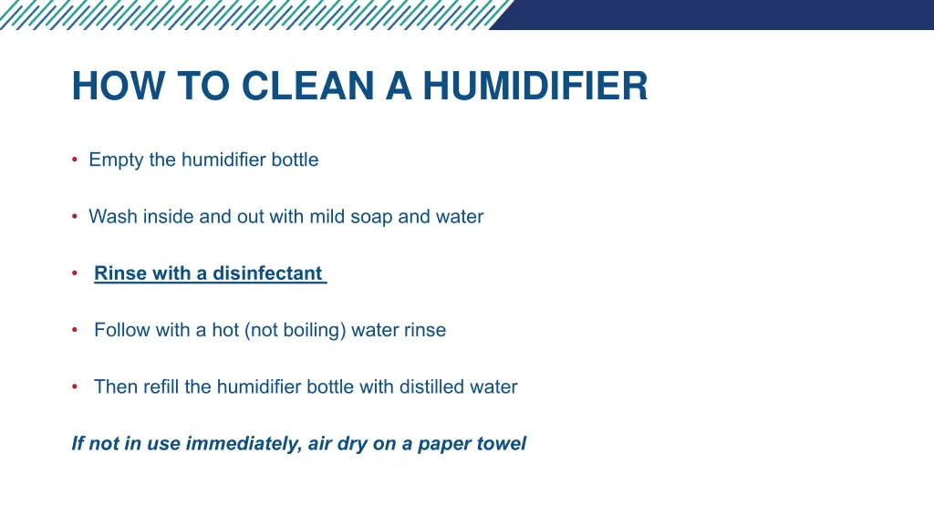 how to clean a humidifier